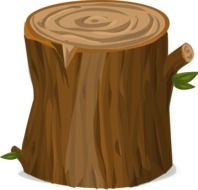 stump on white background as an illustration