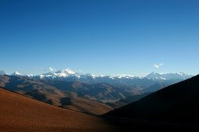 panorama of mountains Everest