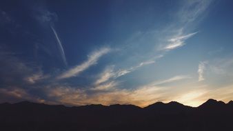 impressive sunset silhouette