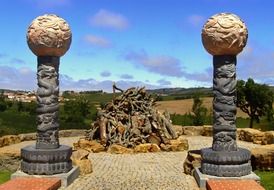 Buddhist Fire Stack Statues, Buddha Eden Garden, portugal