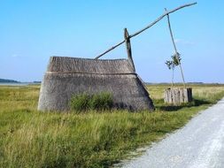 large well in a rural field