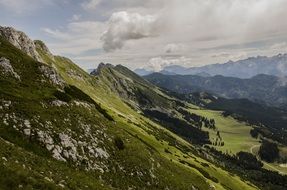 landscape of green mountains