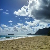Relaxing on a ocean beach