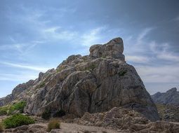 landscape of the rocks in Mallorca