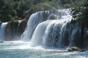 beautiful natural waterfall