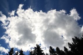 Big white clouds in the sky