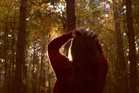 girl in a summer forest