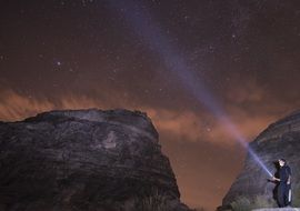 beam of light star clouds