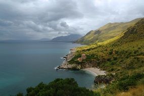 sicily seacoast dramatic view