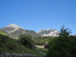landscape of dolomites mountains