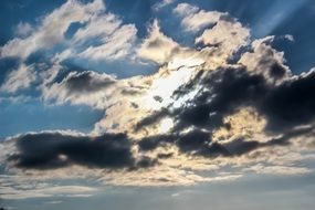 beautiful cloudy sky in the evening