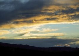 Clouds in evening and sunset