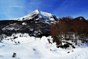 Pyrenees Mountain System in winter