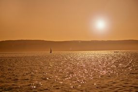 sailboat at sunset