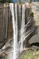 Waterfall among stones