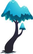 Graphics in the form of a tree-mushroom