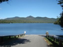 road to the picturesque lake