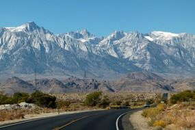 snow capped mountains