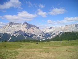 Landscape of the mountains in South Tyrol