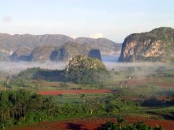 landscape of incredible mountains in cuba