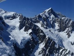 landscape of Southern Alps in New Zealand
