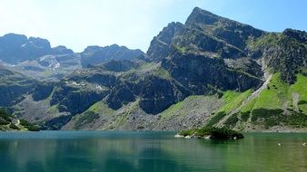 lake in the high mountains