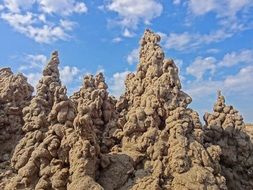 sandy mountains on the north sea coast on a sunny day