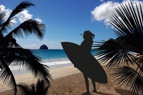 surfer sun sea