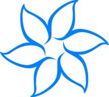 clipart of blue flower bloom