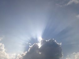 sun rays through thunderclouds
