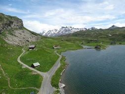 pacified alpine mountain landscape