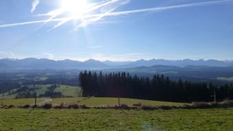 panoramic view of the countryside in southern germany