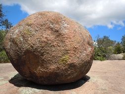 big rock boulder in nature