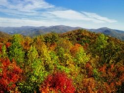 georgia autumn colorful mountains