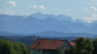 mountains train panorama view