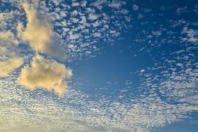 Clouds against a blue sky