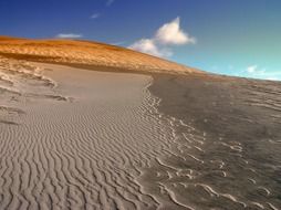 Sand dunes in the desert