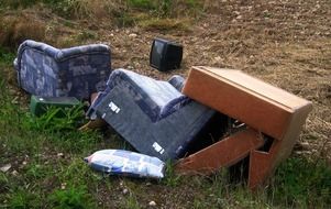 Bulky waste on a field