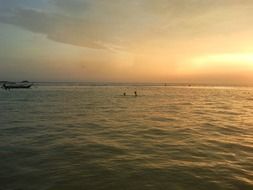 ocean at sunset in sri lanka