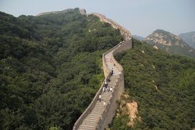 panorama of the great wall of China