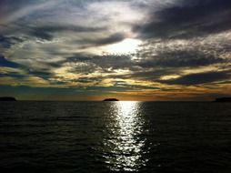 croatia sunset clouds on water dramatic view