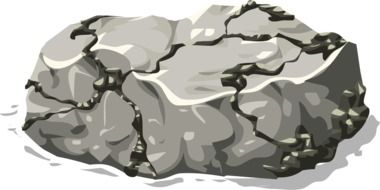 graphic drawing of gray rocks