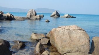 Rocky ocean coastline