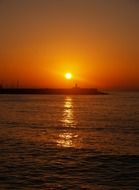 Dawn on the port