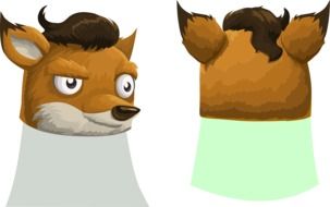 Head of fox as a clipart