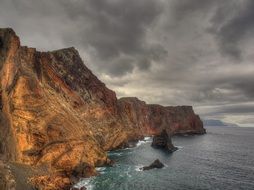 Cliffs on an island in Portugal