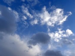 sky with white fluffy clouds