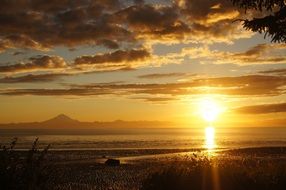 sunset alaska