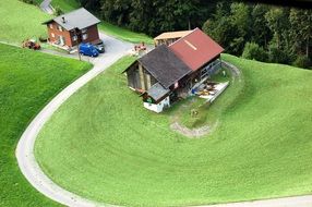Mountain farm on Klewenalp