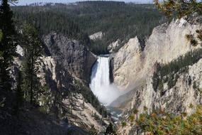 waterfall in yellowstone national park